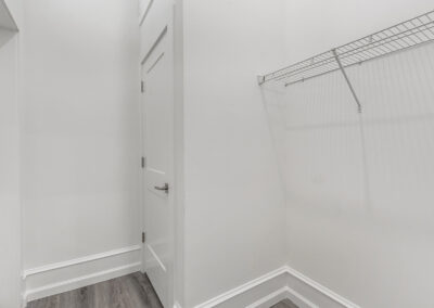 Walk-in closet at Dickinson Lofts luxury lofts for rent in Grays Ferry